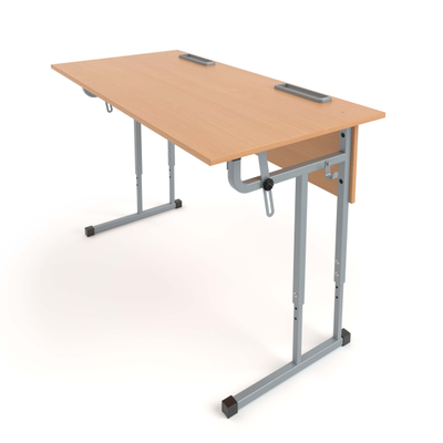 Стол ученический двухместный с регулируемой столешницей