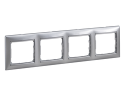 Legrand 770154, Valena Рамка 4 поста, алюминий