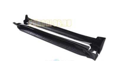 Пороги OEM, цвет черный для TOYOTA Land Cruiser J200 (2007-...)