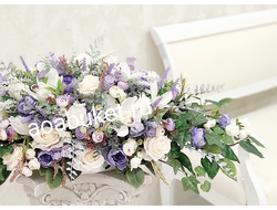 Букет цветов Лазурит № УНС051 Интерьерная композиция из искусственных цветов