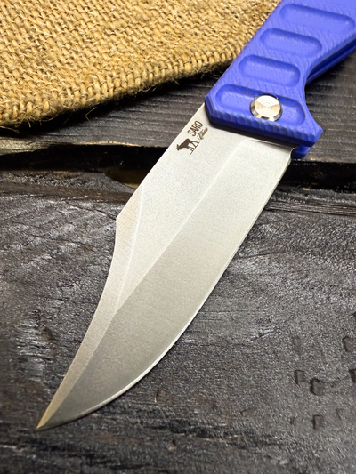 Фрикционный складной нож Риф сталь VG-10, рукоять G10 синий