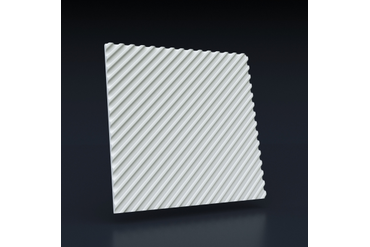 Визуализация панели для потолка. Потолочные панели должны быть облегченными, но также прочными, поэтому для них была изготовлена отдельная форма с более низким профилем рисунка