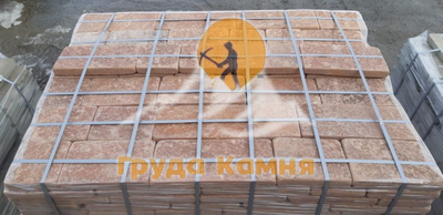 Брусчатка из камня красная голтованная