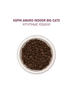 AWARD (Авард) Indoor Big cats, сухой корм для кошек крупных пород, Говядина, Курица 400 г