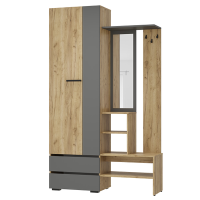 Прихожая Кинг ПР-04, Крафт/Графит (BTS)