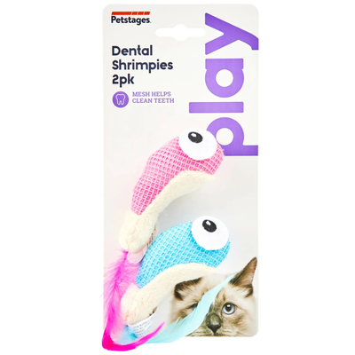 Игрушка для кошек Dental "Креветки" с кошачьей мятой