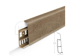 Плинтус ПВХ Идеал Деконика 85 мм. Дуб классик 228