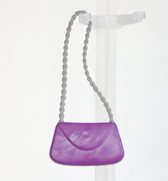 Классической формы лиловая сумка с длинной ручкой. (1107)