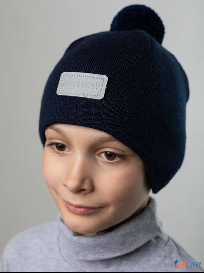 Шапка 24201-02 х/б подклад, темно-синий 52-54