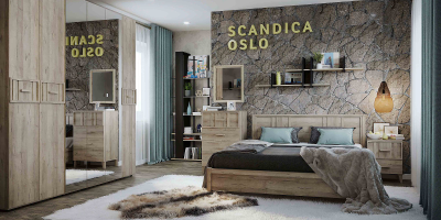 Композиция спальни SCANDICA OSLO (СКАНДИКА ОСЛО)