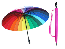 Зонт Радуга 24 спицы полуавтоматический с чехлом VISION