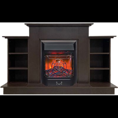 Электрокамин Лорд Премиум BL с очагом Majestic