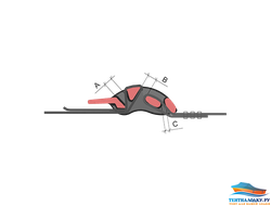 Пряжка усиленная 25 мм. двухщелевая регулируемая