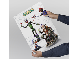 Плакат вертикальный Робики №1