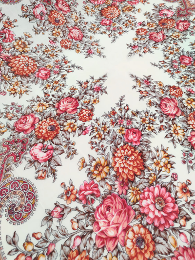 Павловопосадский платок Цветочная ария 2036-4