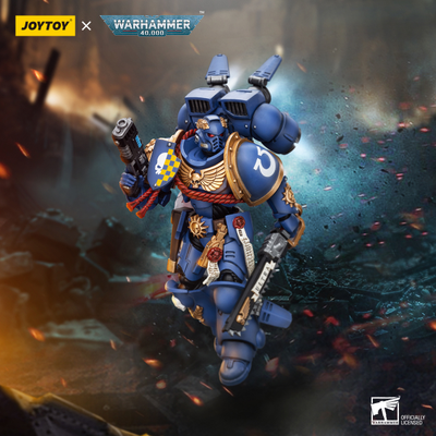 Капитан Ультрамаринов с прыжковым ранцем (Warhammer 40k) - КОЛЛЕКЦИОННАЯ ФИГУРКА 1/18 Ultramarines Captain With Jump Pack  (JT1125) - JOYTOY
