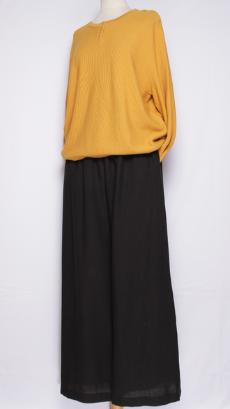 Брюки "Широкие палаццо крапива" шоколад, малахит, черные р.48-54