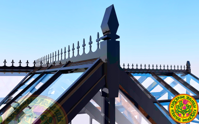 Зимняя английская теплица с холлом АГАТА размером 5500 х 11000 мм