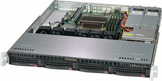 Сервер Supermicro SuperServer SYS-5019C-MR 1U, 1xLGA 1151, TDP up to 95W, Intel C246, 4xDDR4, 4x3.5&quot; Hot-swap, SATA3 (6Gbps); RAID 0, 1, 5, 10, 1xPCI-E 3.0 x16, 2x1GbE LAN, 1xRJ45 IPMI, 2xUSB 3.1, 2xUSB 2.0, 1xVGA, 1 COM, 2x400W