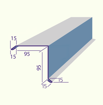 Фронтонная (торцевая) планка 95х95х2000
