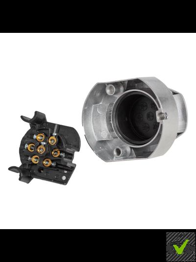 Розетка прицепа (фаркопа) 12В 7 контактов металл