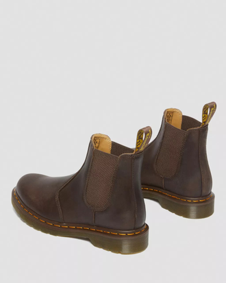 Челси Dr Martens 2976 Yellow Stitch Crazy Horse Smooth Leather Chelsea Boots