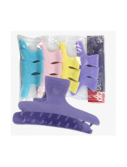 Зажим для волос DEWAL "бабочка" 12 шт цветные