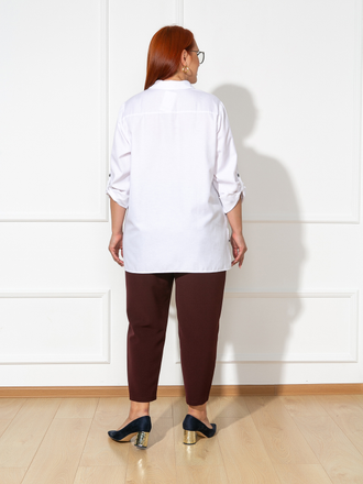 Базовая женская рубашка ДР 0199-2 белый