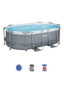 Каркасный бассейн Bestway 5614A "Power Steel" 305х200х84см, 3668л, фил.-насос 1249л/ч, попл.-дозатор