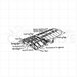 Штампы  со схемой крыла