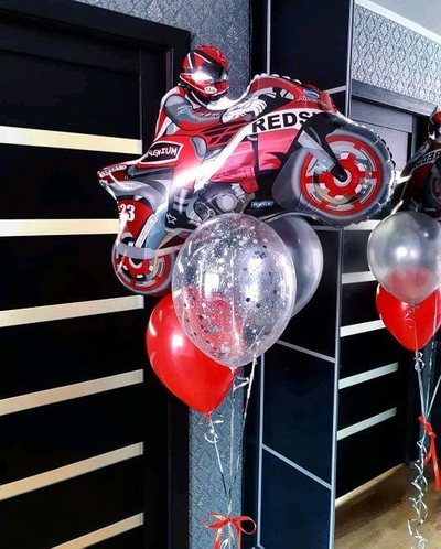 Мотоцикл красный/ синий