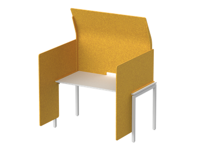 Кабина с высоким экраном-парусом и низкими боковыми стенками-ширмами