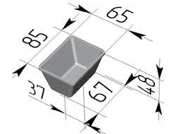 Хлебная форма Л12-2 (85 х 65 х 48 мм)