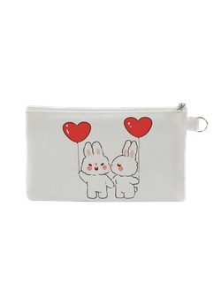 КОСМЕТИЧКА-ПЕНАЛ под сублимацию, БЕЛЫЙ, 18,5х11,5см