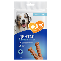 Лакомство Мнямс DENTAL для собак "Зубные косточки", 70 г