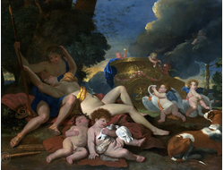 Картина обогреватель, репродукция Никола Пуссен Венера и Адонис