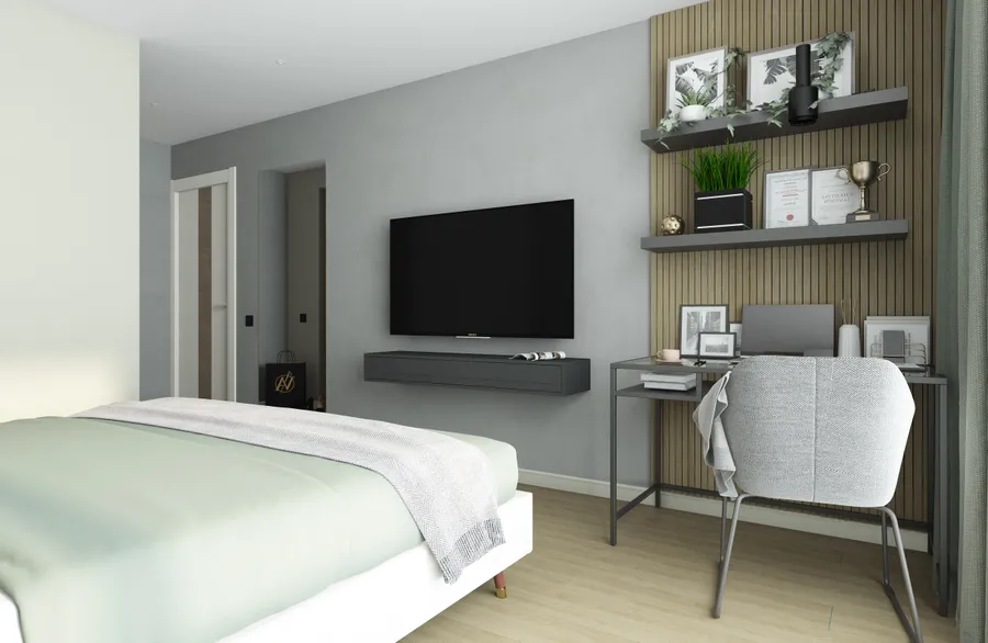 Ул. Фадеева. 3-х комнатная квартира 80 м.кв. Спальня