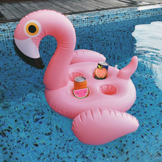 Надувной гигантский подстаканник фламинго