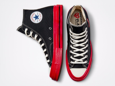 Кеды Converse Comme des Garcons PLAY оригинал с красной подошвой a01793c