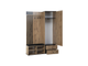 Шкаф для прихожей ЛИБЕРТИ 51.22 (опора 20мм) Дуб Вотан/Черный