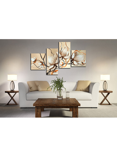 Модульная картина "Белые взрывы"