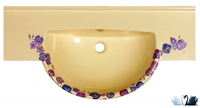 Раковина Эстет Cuba 90 х 43 см мраморная на столешницу