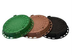 Люк канализационный 1,5тонны полимерный в сборе [6315]