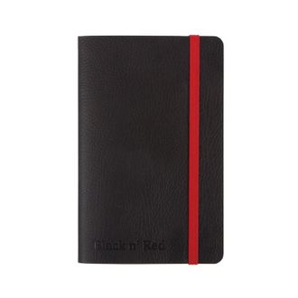 Блокнот Oxford Black&Red А6 72л с резинкой, мягкая обложка, 400051205