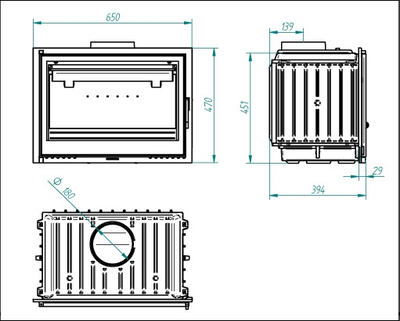 Каминная топка Fg18 с шибером, Ferguss (Сербия)