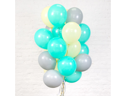 Мятные, слоновая кость и серые шары