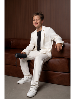 Брюки белые трикотажные классические