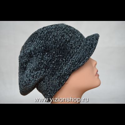 Зимняя кепка Италия Vizio 6103 W вискоза антрацит