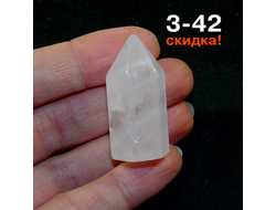 Горный хрусталь натуральный (карандаш) №3-42: 13,9г - 34*15мм  УЦЕНКА!!!