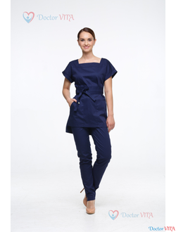 БЛУЗА DOCLIKE DL413 голубая